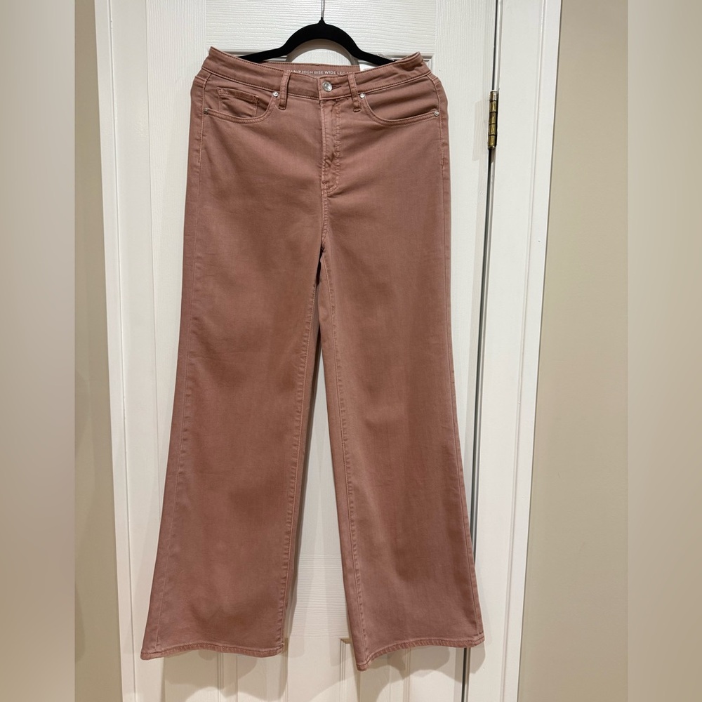 Chico's High Rise Wide Leg Vintage Mauve Jeans Size 0.5 R or 6